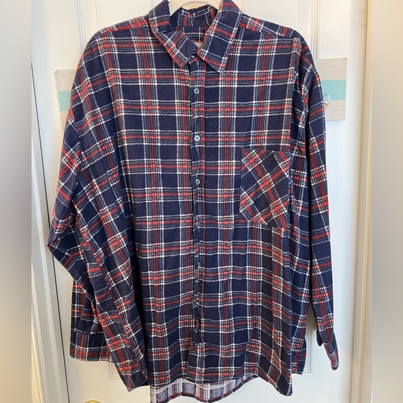 Open Trails Other - Open Trails Blue & Red Flannel Button Down Shirt Sz 2X